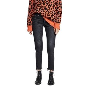 Moussy Vintage Staley Tapered Jeans in Black Size 26 $350